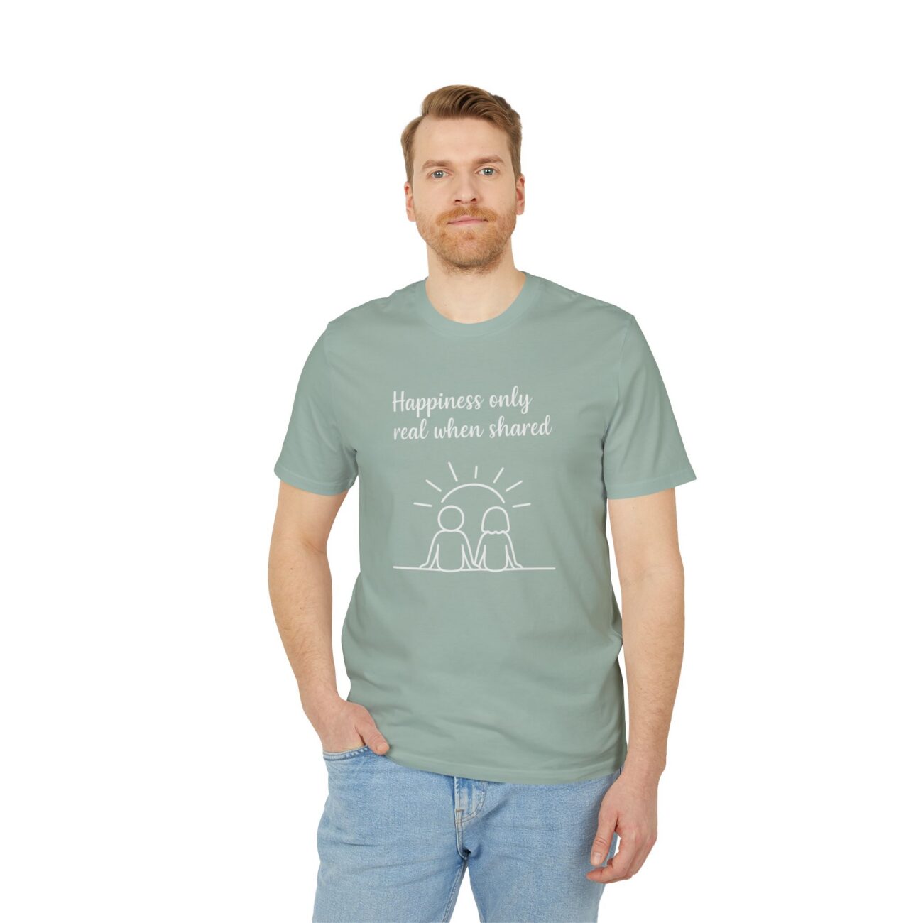 Unisex Happiness Shared T-särk, ökopuuvill - Image 17