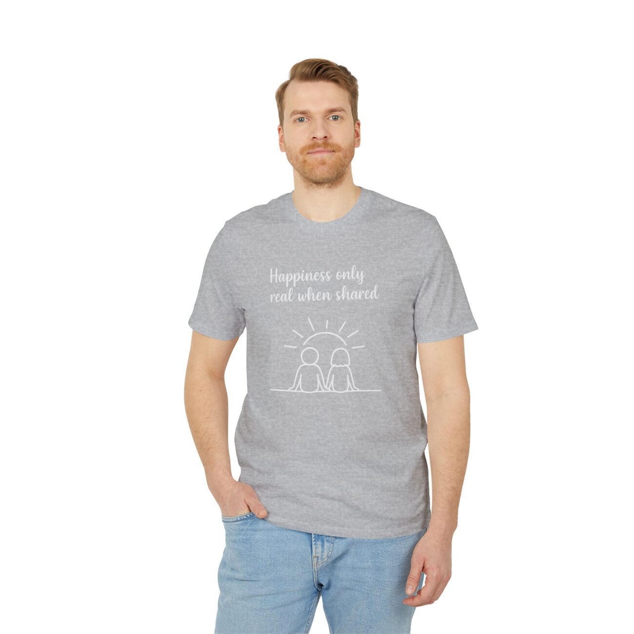 Unisex Happiness Shared T-särk, ökopuuvill - Image 5